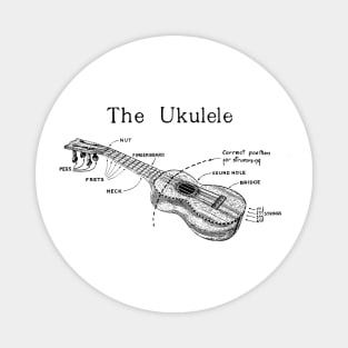 The Ukulele (black design) Magnet